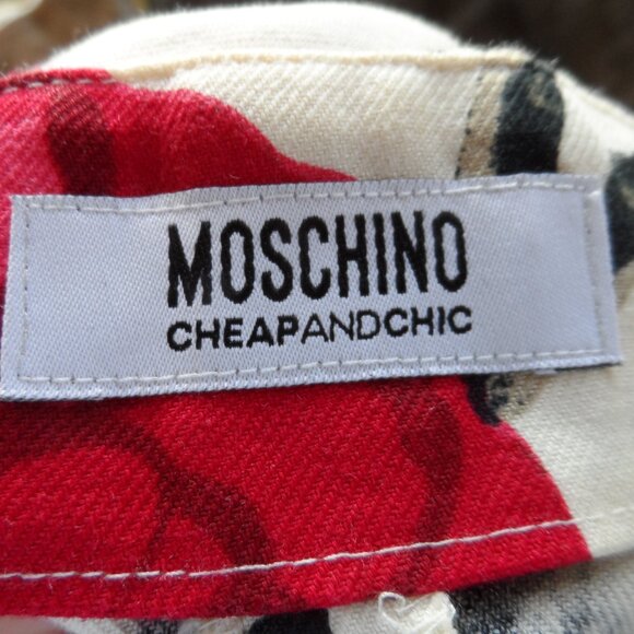 Moschino CheapandChic Ivory Multi Color Floral Print Sheath Dress Size 8 - Picture 14 of 16